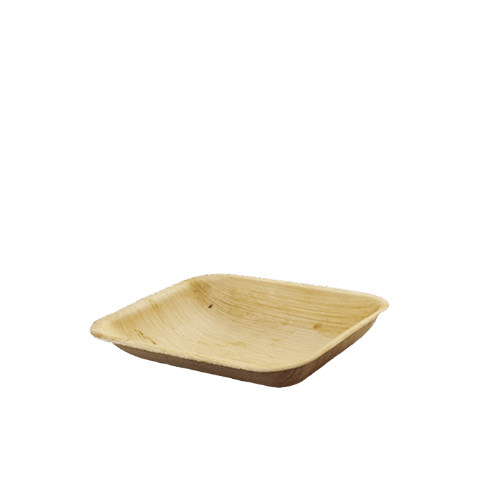 Palmeblads dyb tallerken, 17x14x3 cm