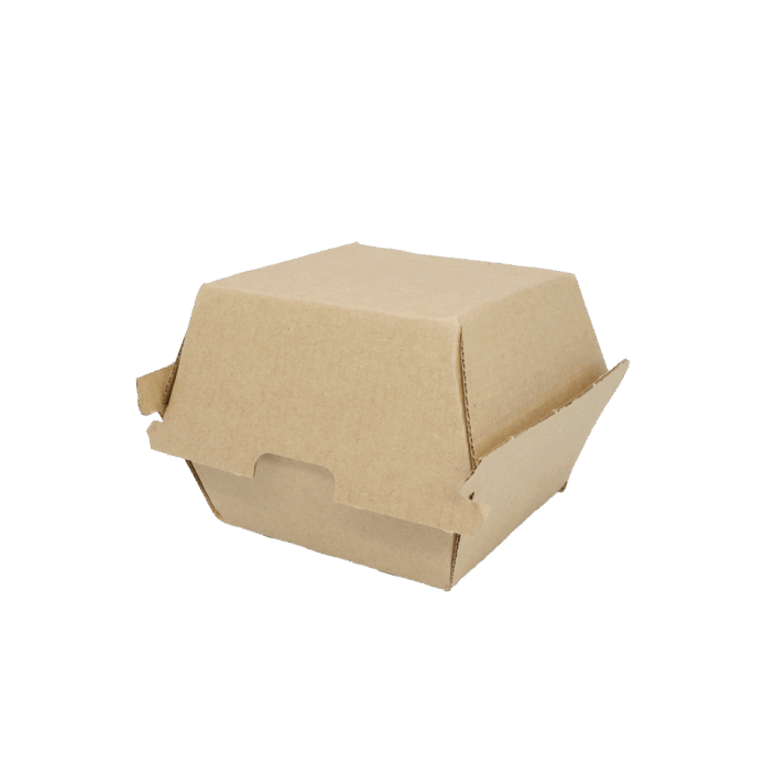 Burgerboks, pap, 9 x 9,5 x 9 cm