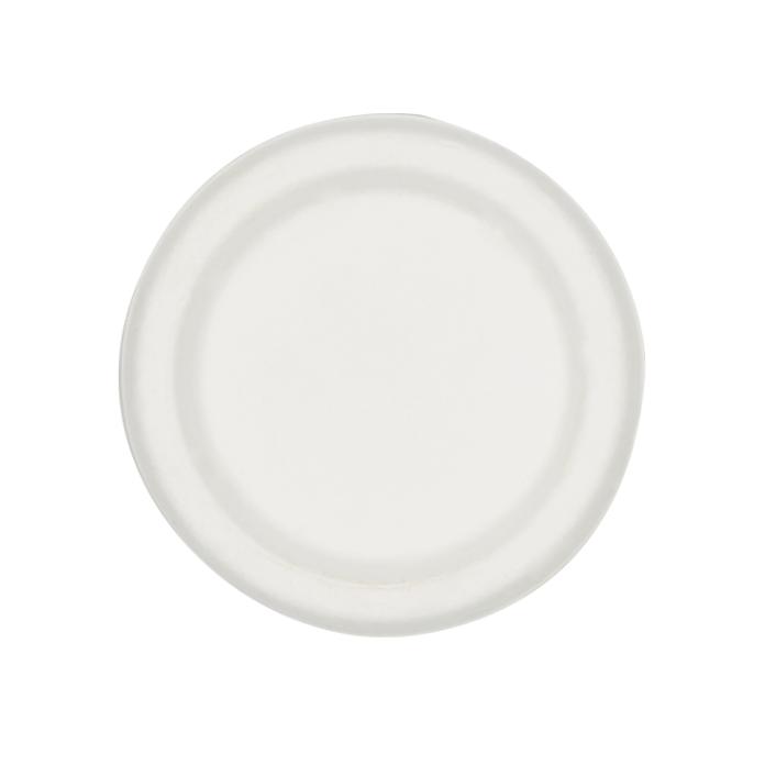 a white bagasse sauce cup lid