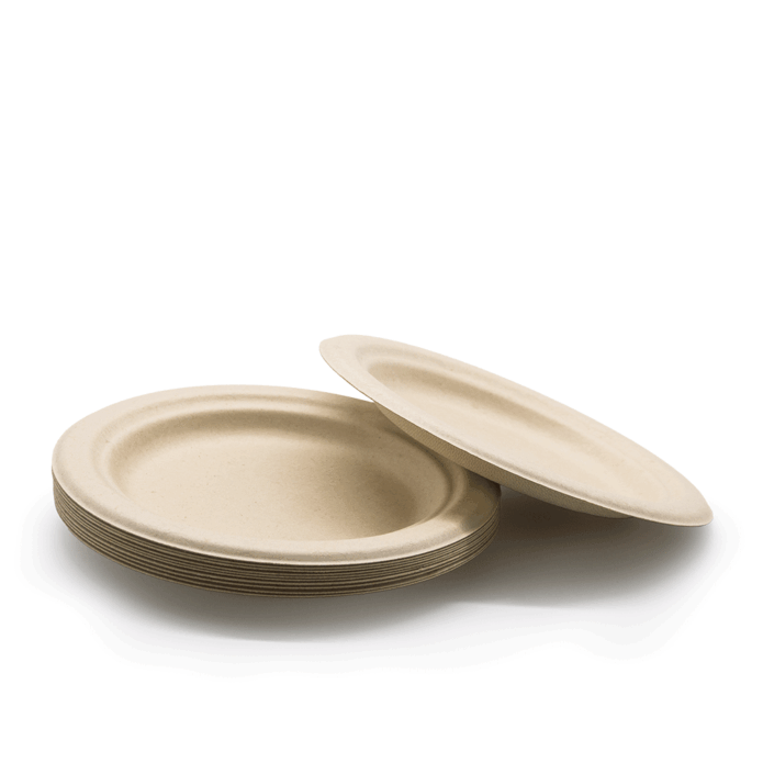 Sukkerrørsfibertallerken, 15 cm rund