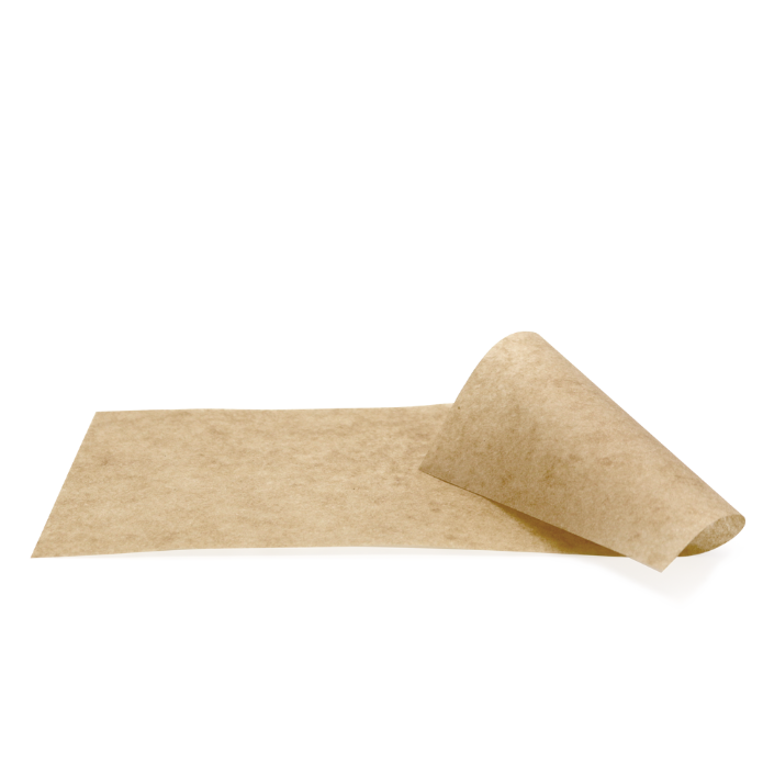 Sandwichpapir, greaseproof, flour-fri, 21 x 16 cm, 40 g/m², brun