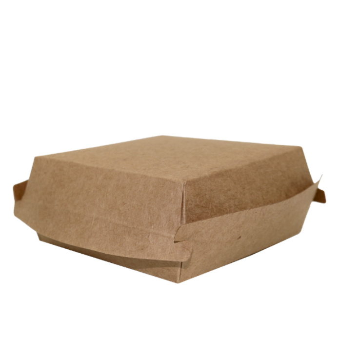 2-delt burgerboks, 15 x 15 cm.