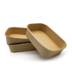 PLA coated rektangular container<br><small> 500 ml, kraft</small>