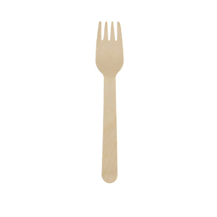 WFC6-FSC-WG Wooden fork wax-coated, 15,9 cm
