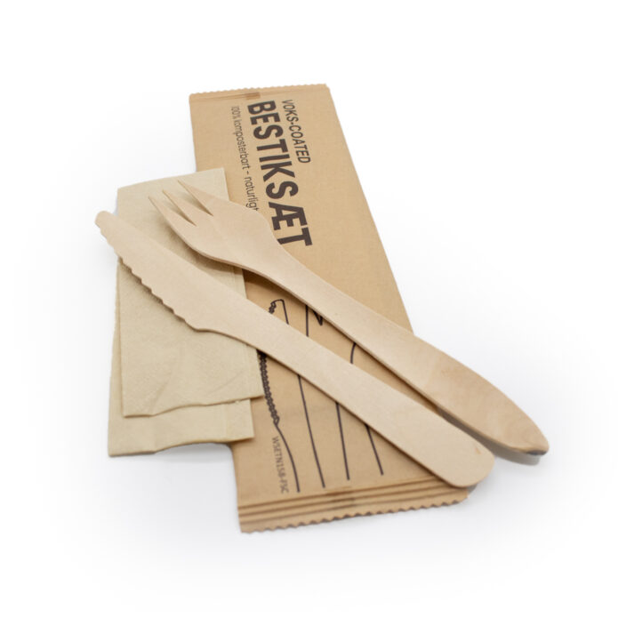 WSETN158-FSC Wooden cutlery set, wax-coated