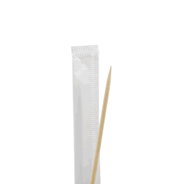 Tandstikker, enkeltpakket i papir, 65 mm